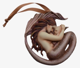 5 Motherhood Ornament Mermaid Figurine Artist - Girl, HD Png Download, Free Download