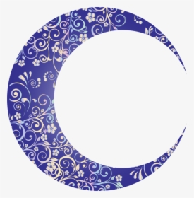 Plate,purple,tableware - Clip Art Crescent Moon, HD Png Download, Free Download