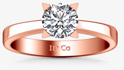 Solitaire Engagement Ring Icon 14k Rose Gold - Ring, HD Png Download, Free Download