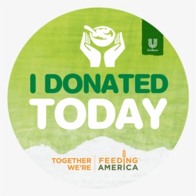 I Donated - Donated To Feeding America, HD Png Download, Free Download