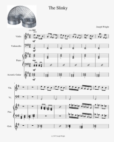 Transparent Slinky Png - Wii Sports Theme Piano Sheet Music Easy, Png Download, Free Download