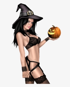 Witch092 Halloween Pin Up, Halloween Artwork, Halloween - Keith Garvey, HD Png Download, Free Download