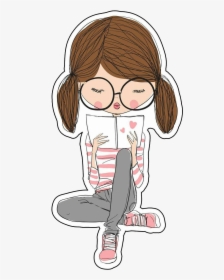 Illustration Of Girl Reading, HD Png Download, Free Download