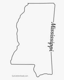 Free Mississippi Outline With State Name On Border, - Mississippi State Outline Free Png, Transparent Png, Free Download