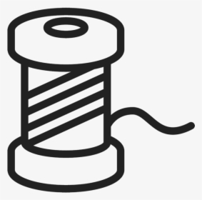 Spool Of Thread Outline Rubber Stamp Clipart , Png - Spool Of Thread Outline, Transparent Png, Free Download