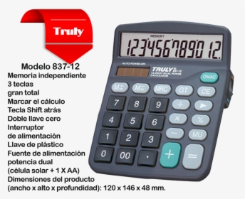 Transparent Calculadora Png - Calculadora Truly 833 12, Png Download, Free Download