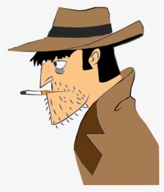 Noir Detective - Cartoon, HD Png Download, Free Download