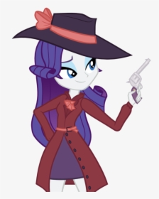 Detective Rarity No Bg Hat By Darthlena-d9kyou3 - Mlp Detective Pony Little Equestria Girl Rarity, HD Png Download, Free Download