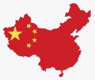 Map Of China With Flag Overlay - China And Taiwan Flag Map, HD Png Download, Free Download
