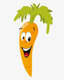 Vegetables Clipart With Face , Png Download - Happy Carrot Clipart, Transparent Png, Free Download