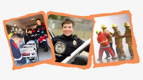 Picture Of 3 Paramedics With A Gurney - First Responders, HD Png Download, Free Download