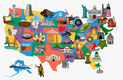 Mapa De Estados Unidos Lugares Turisticos, HD Png Download, Free Download