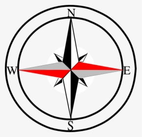 Compass Red Grey Png 900px Large Size - North East South West Symbol, Transparent Png, Free Download