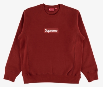 Supreme Box Logo Crew Rust Red - Sweater, HD Png Download, Free Download