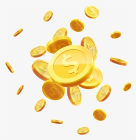 Golden Coin Decoration Vector - Gold Coin Vector Png, Transparent Png, Free Download