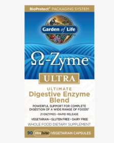 Ω Zyme Ultra Digestive Enzyme Blend 90 Vegetarian Capsules"  - Ultimate Garden Of Life Enzymes, HD Png Download, Free Download