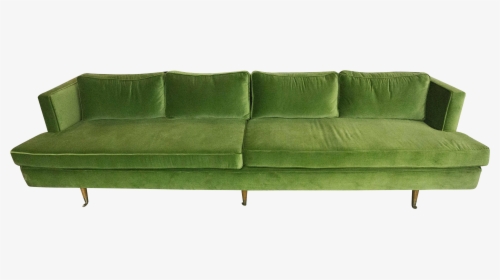 Vintage Davenport Green Velvet Sofa On Chairish Studio- - Studio Couch, HD Png Download, Free Download