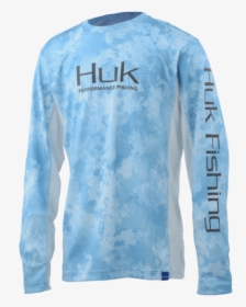 Huk Youth Icon X Camo Long Sleeve Shirt"  Class= - Long-sleeved T-shirt, HD Png Download, Free Download