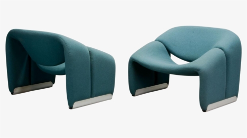 M#century Pair Of Blue Dutch Design M Lounge Chairs - Vintage Furniture Pierre Paulin, HD Png Download, Free Download