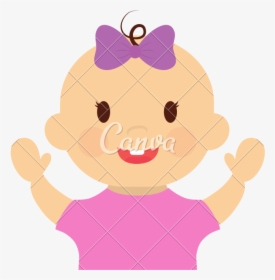 Clip Art Baby Girl Icons Clipart - Illustration, HD Png Download, Free Download