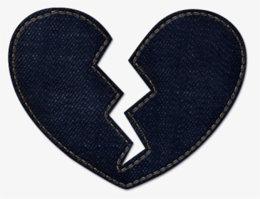 Broken Heart Icon Icons Etc Clipart - Navy Blue Broken Heart, HD Png Download, Free Download