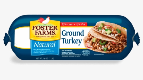 Ground Turkey Chub 85% Lean - Foster Farms Ground Turkey Chubs, HD Png Download, Free Download