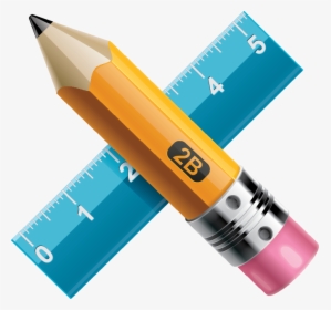 Pencil And Ruler Icon Transparent Background, HD Png Download, Free Download