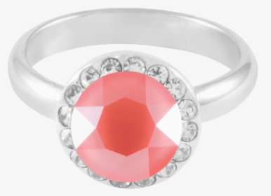 Ring Halo Light Coral - Engagement Ring, HD Png Download, Free Download