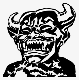 Demon, Devil, Evil, Horns, Horror, Monster - Transparent Background Demon Face Png, Png Download, Free Download