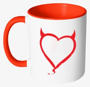 Devil Horns Heart Color Accent Coffee Mug - Mug, HD Png Download, Free Download