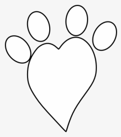 Heart Paw Print Svg Clip Arts - Pawprint Pattern Transparent, HD Png Download, Free Download