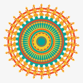 Mandala, Geometric, Design, Pattern, Shapes - Vintage Millefiori Bead Necklaces, HD Png Download, Free Download