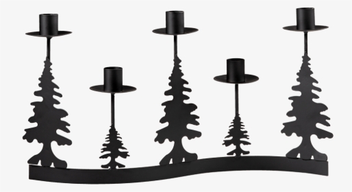 Candle Holder "fir Trees - Cross, HD Png Download, Free Download
