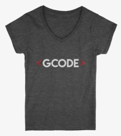 Gcode Full Name Brackets Dark V Neck Tee"  Class="lazyload"  - Active Shirt, HD Png Download, Free Download