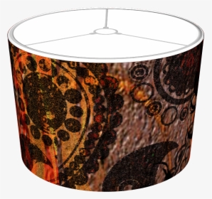 Angry Skull Emerging From Grunge Paisley And Fire - Lampshade, HD Png Download, Free Download