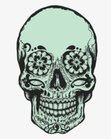 Day Of The Dead Skull Transparent, HD Png Download, Free Download