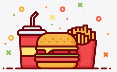 Burger And Fries Icon, HD Png Download, Free Download