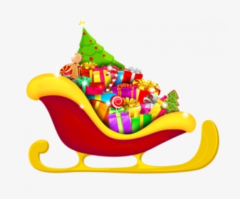 Sleigh With Presents Clipart, HD Png Download, Free Download