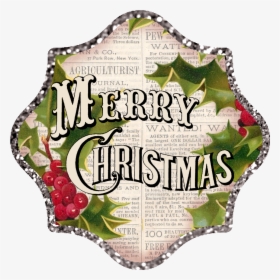 Transparent Christmas Clipart Transparent Background - Vintage Merry Christmas Clipart, HD Png Download, Free Download