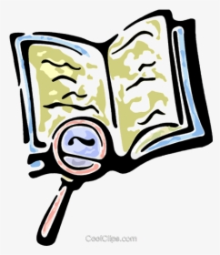 Magnifying Glass X And Book Royalty Free Vector Clip, HD Png Download, Free Download