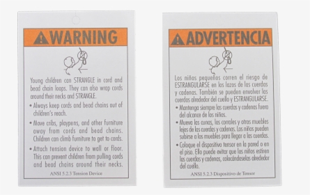 Tension Device Warning Tag- Package Of - Paper, HD Png Download, Free Download