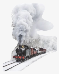 #train #winter #snow @piroskab #freetoedit - Smoke, HD Png Download, Free Download
