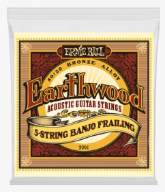 Earthwood 5 String Banjo Frailing Loop End 80/20 Bronze - Ernie Ball Mandolin Strings, HD Png Download, Free Download