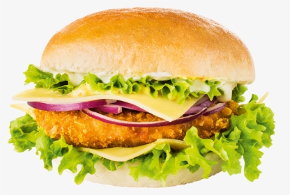 Chicken Burger Png - Hamburger Picture White Background, Transparent Png, Free Download