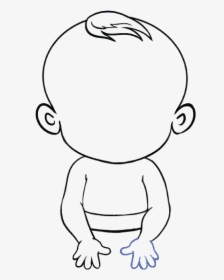 Drawn Moon Easy - Draw A Baby Easy, HD Png Download, Free Download