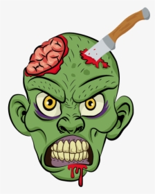 Oozer Halloween Vector Skull Creepy Illustrative Zombie - Creepy Zombie Clip Art, HD Png Download, Free Download