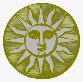 This Free Icons Png Design Of Sun Vintage - Sun With Realistic Face, Transparent Png, Free Download