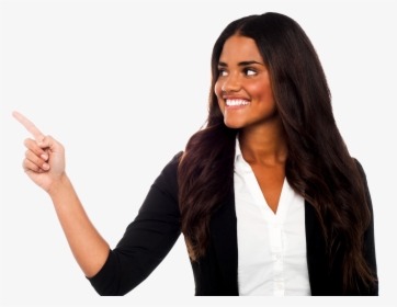 Women Pointing Left Png Image - Woman Pointing Png, Transparent Png, Free Download