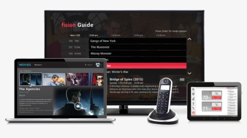 Fision Fiber Optics On Multiple Devices - Hotwire Communications, HD Png Download, Free Download