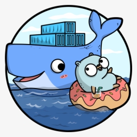 Gopher Docker , Transparent Cartoons - Docker Golang, HD Png Download, Free Download